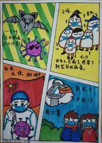 画抗疫连环画4张/画一幅抗击疫情的连环画 画抗疫连环画4张/画一幅抗击疫情的连环画